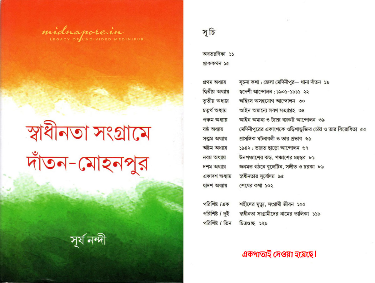 স্বাধীনতা সংগ্রামে দাঁতন মোহনপুর। 